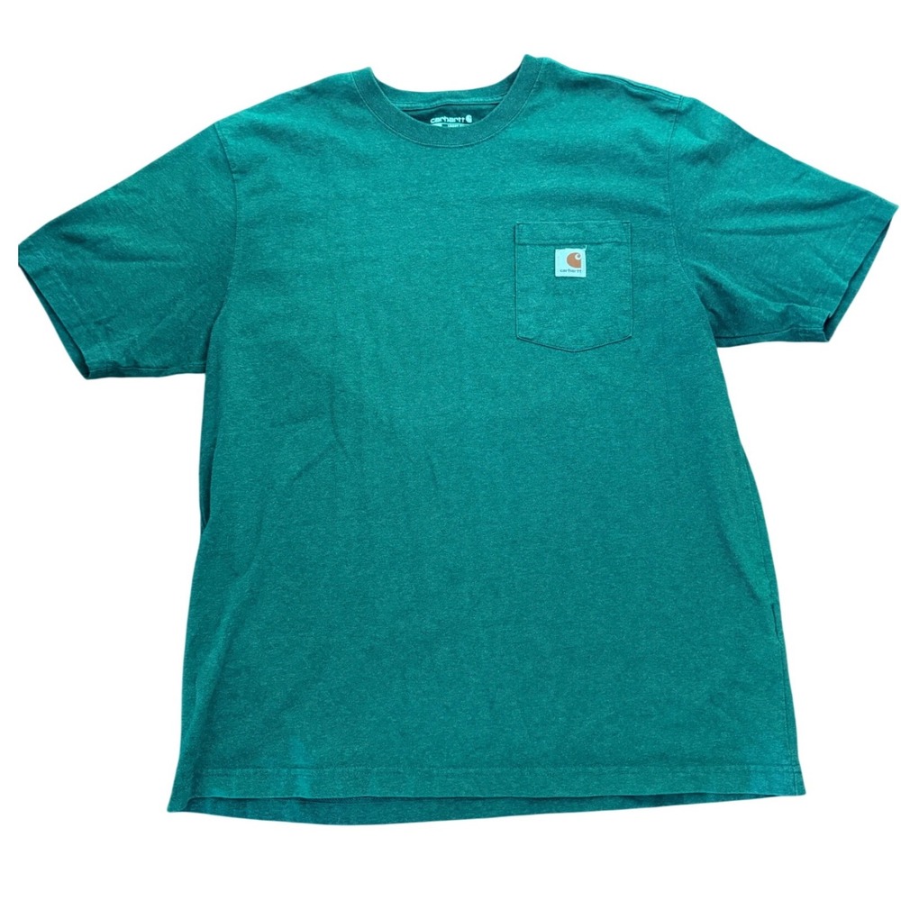 Carhartt Mens Loose Fit Short Sleeve Pocket T-Shirt Green Heather size Large L